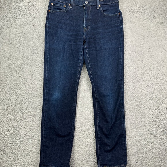 Levis Premium 541 Men Athletic Tapered Jeans 33X32 Blue Distressed Red Tab Denim - Picture 1 of 11